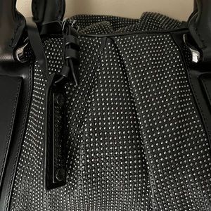 Burberry prorating knight studded leather satchel